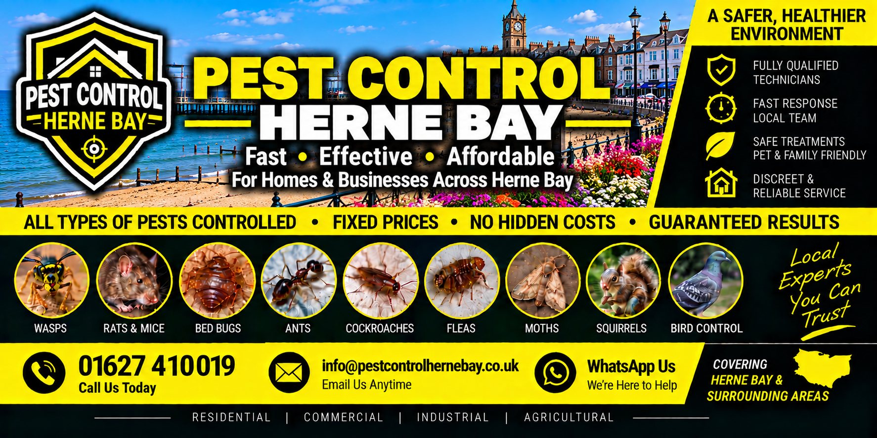 Pest control in Herne Bay, Kent &mdash; Pest Control Kent 24, call 01622 410 019