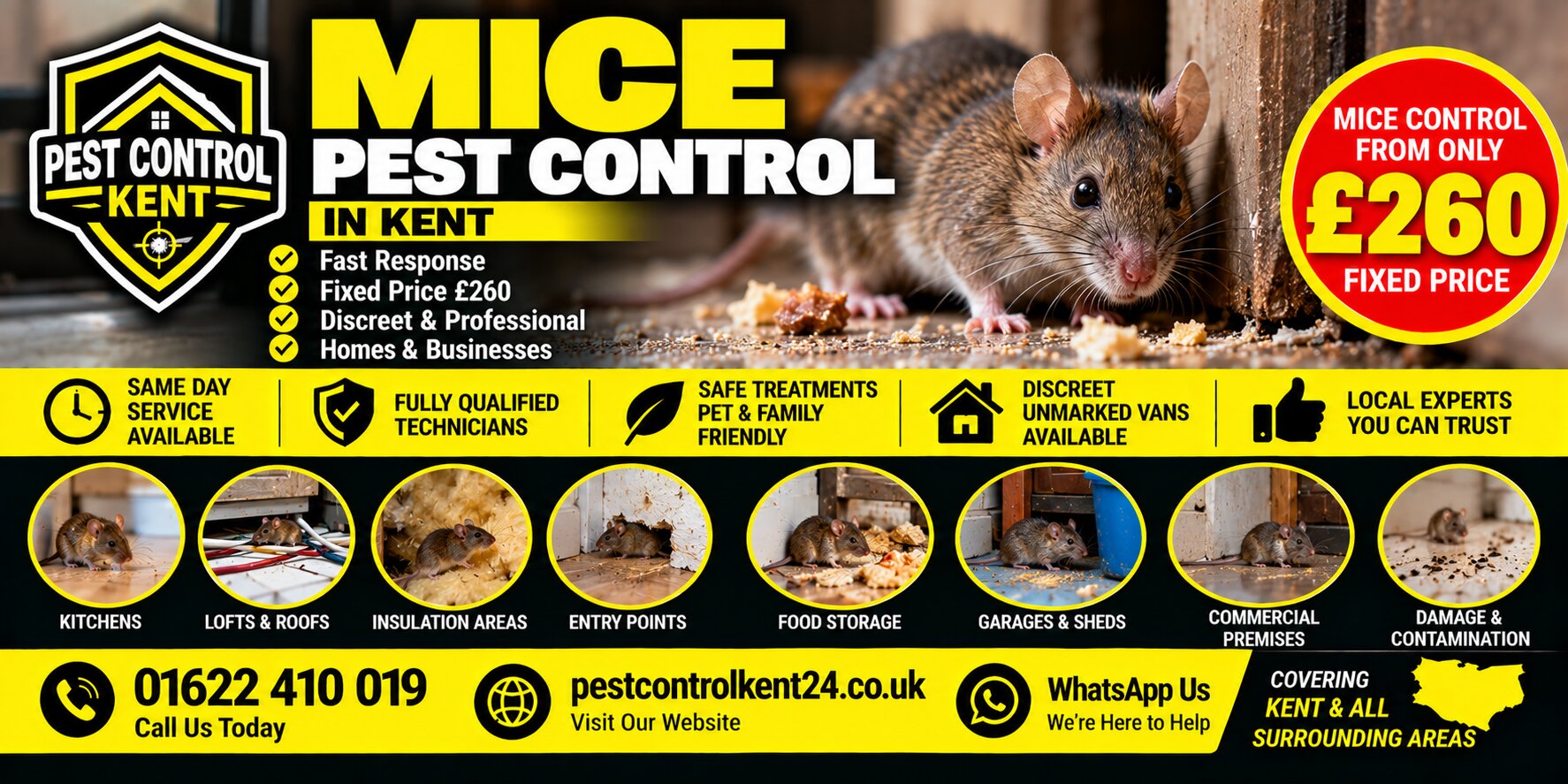 Mice control in Edenbridge, Kent — Pest Control Kent 24, call 01622 410 019