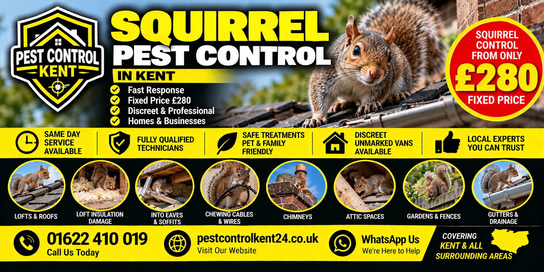 Squirrel Control in Tenterden, Kent — Pest Control Kent 24, call 01622 410 019
